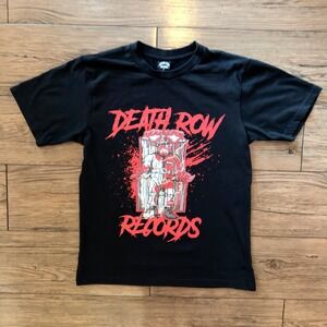 Death Row Records Electric Chair Graphic T Shirt Black Small